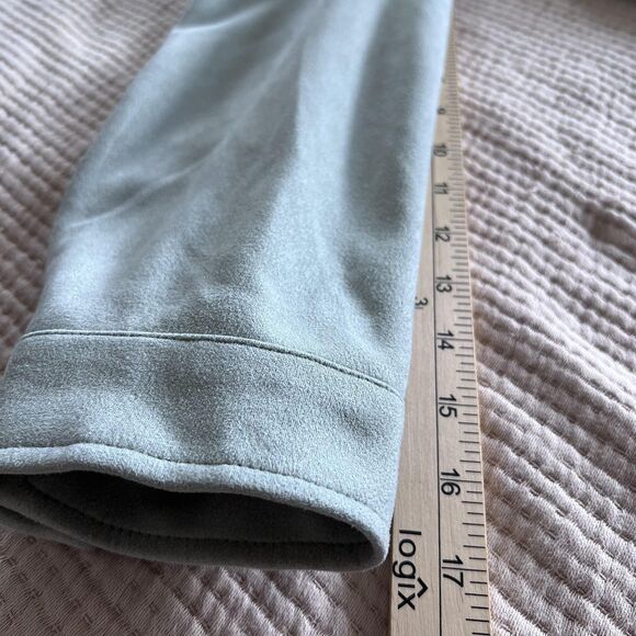 Bagatelle Collection Jacket Womens Large Sage Faux Suede Snap Shacket Collared - Picture 14 of 14